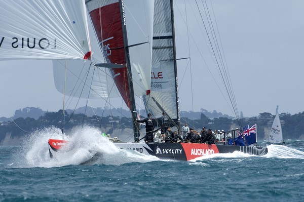 Emirates Team New Zealand complete the 10-team strong competitor line-up on Auckland�s Waitemata Harbour